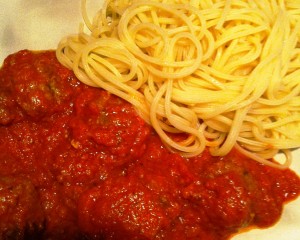 spaghetti and meatballs